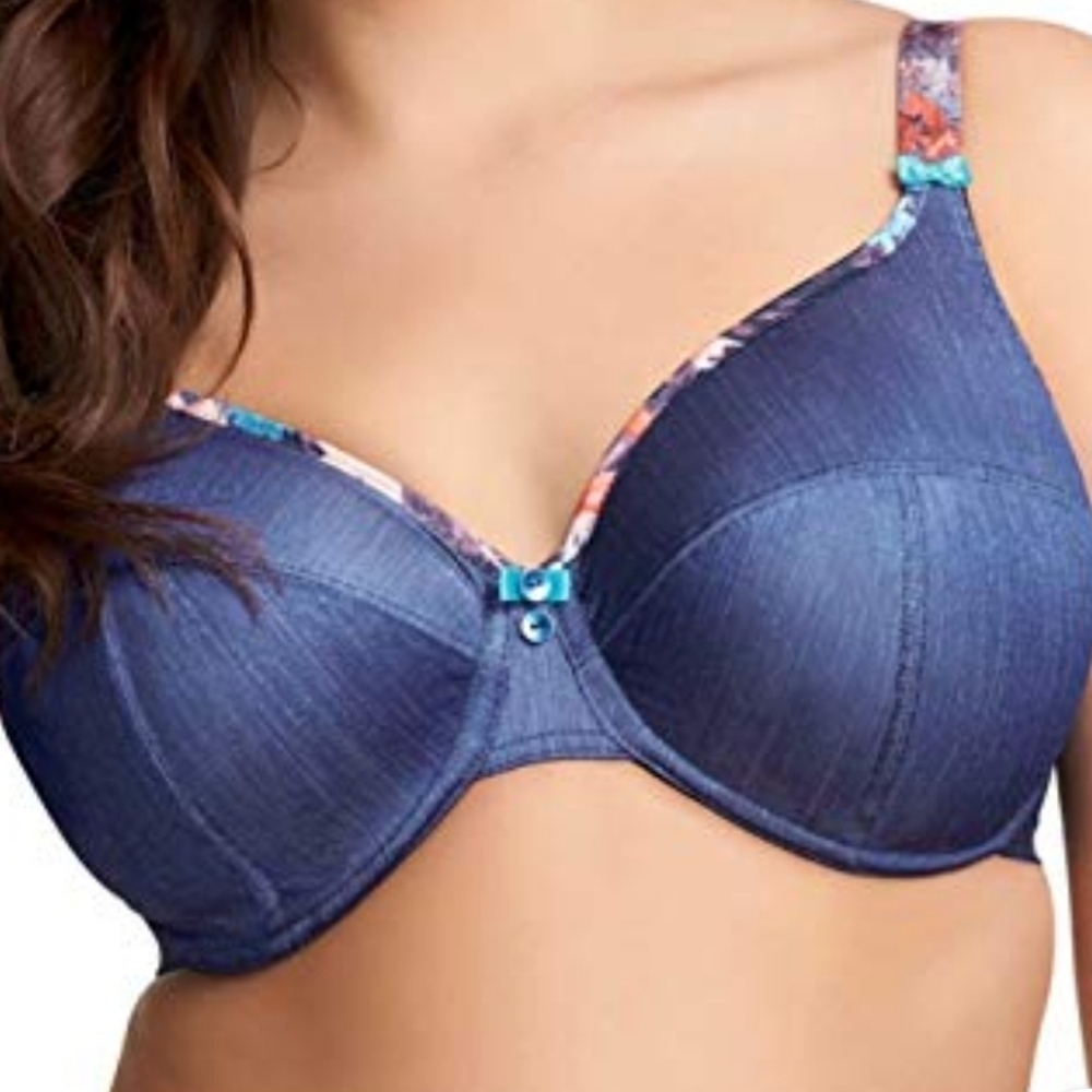Elomi "Roxy" Bandless Underwire Bra Discontinued Denim - 44FF